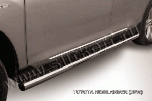 TOYOTA HIGHLANDER (2010)-Пороги d76 труба